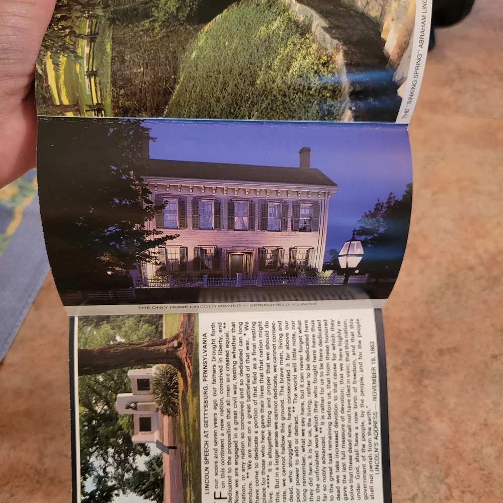 4 Vintage Postcard Booklets ~ Wash DC, Mt Vernon, Lincoln, Scenic ~ Historical ~